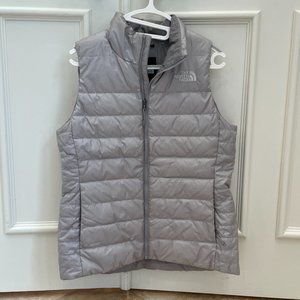 North Face gray puffer vest size medium